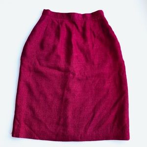 *SOLD* Dior Vintage Red Pencil Skirt